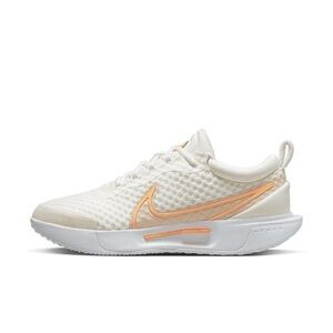 NikeCourt Zoom Pro Women's Hard Court Tennis Shoes white and orange